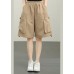 Modern Khaki Pockets hot pants Summer